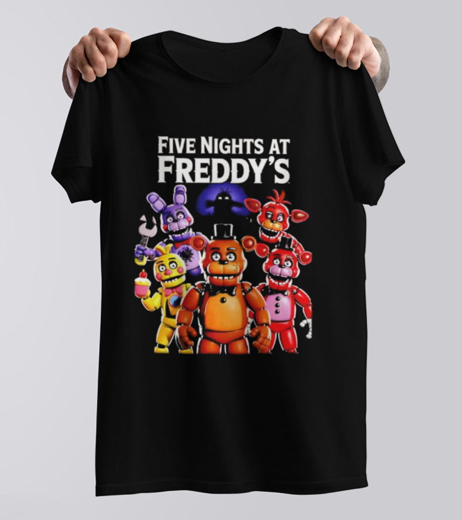 Five Nights At Freddy's Characters Collage Freddy Bonnie Chica Foxy T-Shirt
