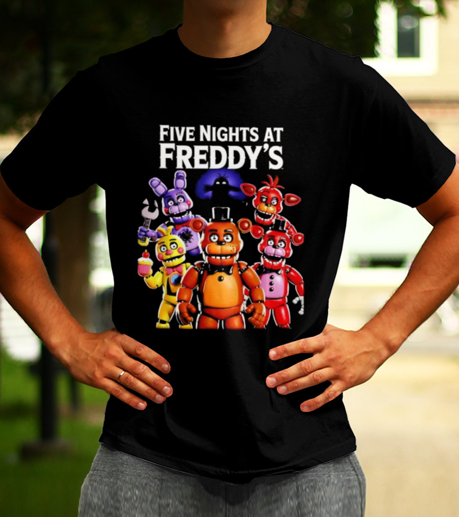 Five Nights At Freddy's Characters Collage Freddy Bonnie Chica Foxy T-Shirt