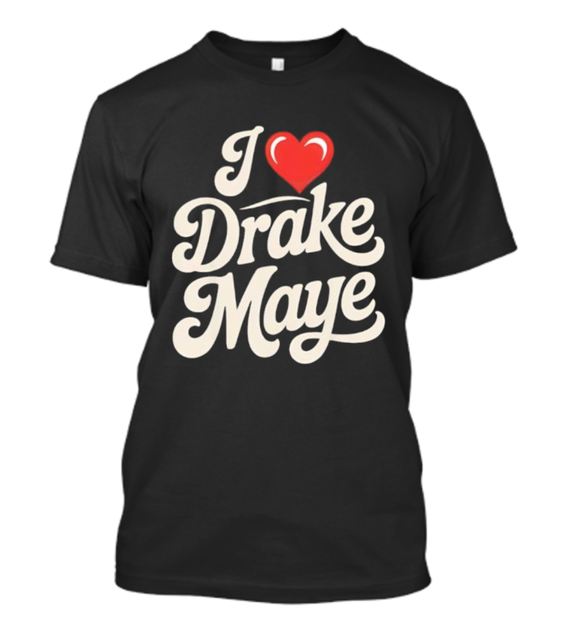 I Love Drake Maye Football Fan Hearts T-Shirt