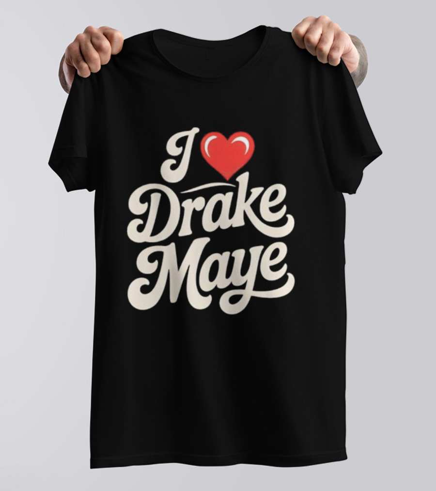 I Love Drake Maye Football Fan Hearts T-Shirt