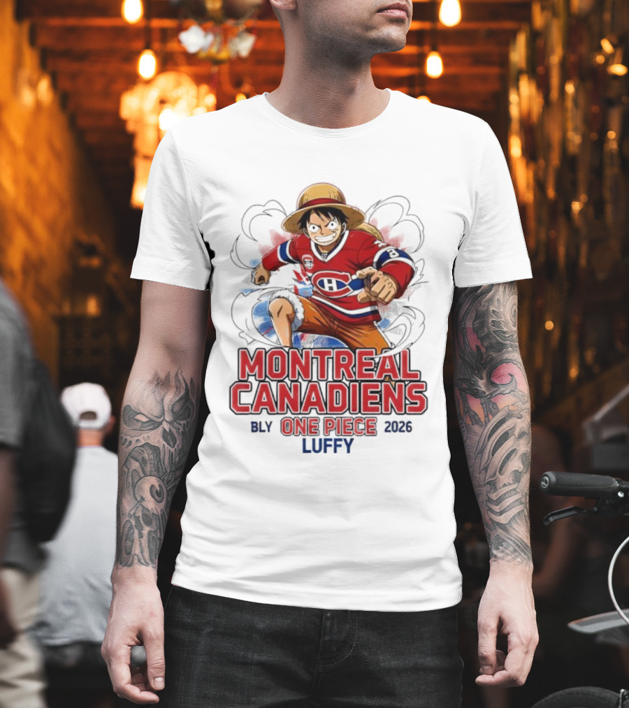 Montreal Canadiens One Piece 2026 Luffy T-Shirt