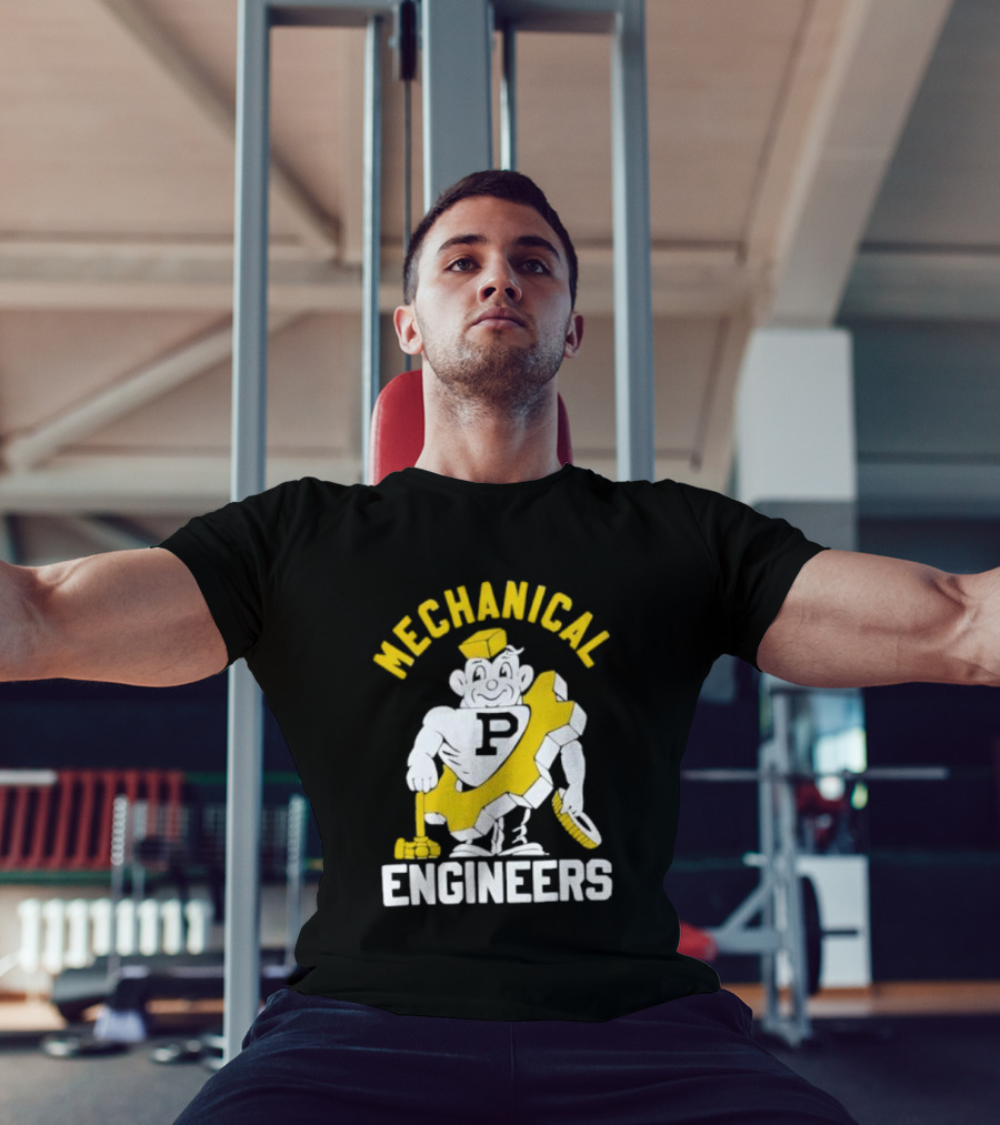 Purdue Mechanical Engineers Mascot With Wrench And Gear T-Shirt