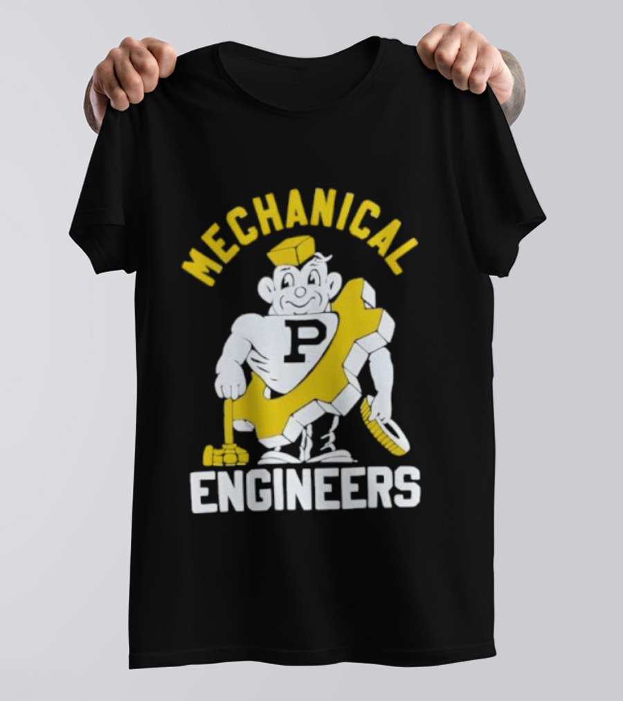 Purdue Mechanical Engineers Mascot With Wrench And Gear T-Shirt