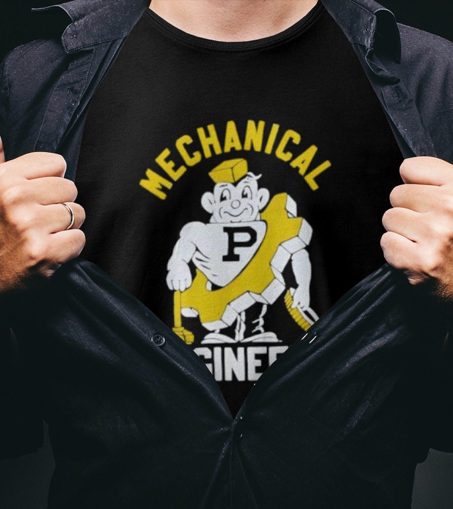 Purdue Mechanical Engineers Mascot With Wrench And Gear T-Shirt