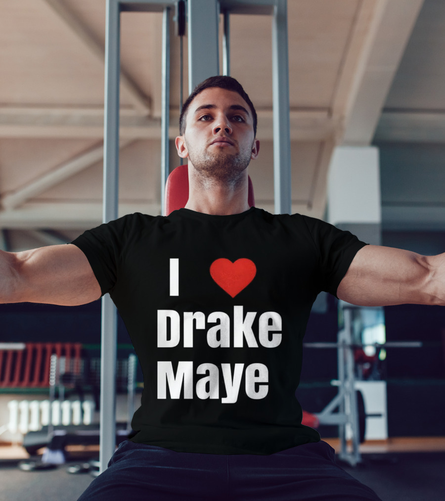 I Love Drake Maye Heart Football Lover New England Patriots T-Shirt