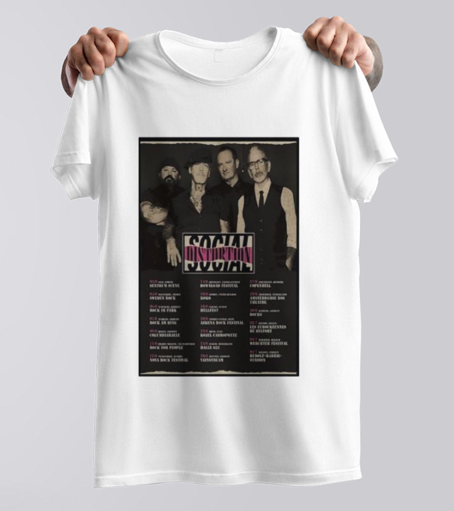 Social Distortion 2023 European Tour Dates Sentrum Scene Norway Graspop Festival Belgium Arena Rock Croatia 5 New Shows T-Shirt