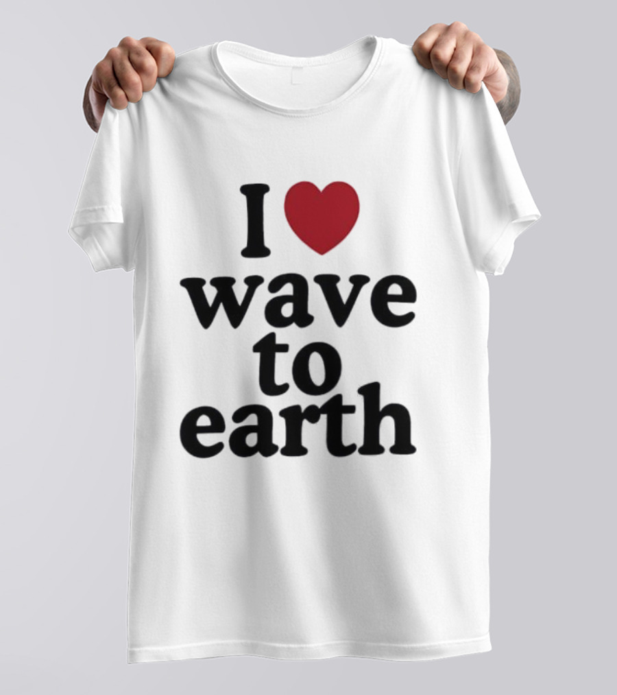 I Love Wave To Earth Wave To Earth Red Heart T-Shirt