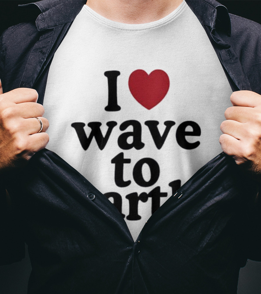 I Love Wave To Earth Wave To Earth Red Heart T-Shirt
