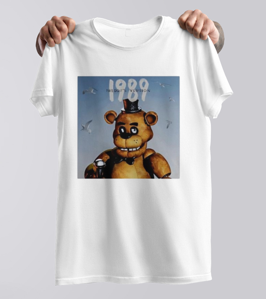 1989 Freddy's Version Bear With Microphone And Seagulls T-Shirt
