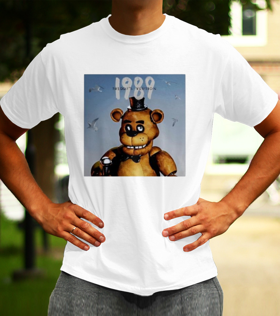 1989 Freddy's Version Bear With Microphone And Seagulls T-Shirt
