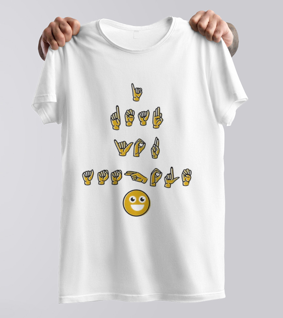 I'm Deaf You Asshole Sign Language Emoji T-Shirt