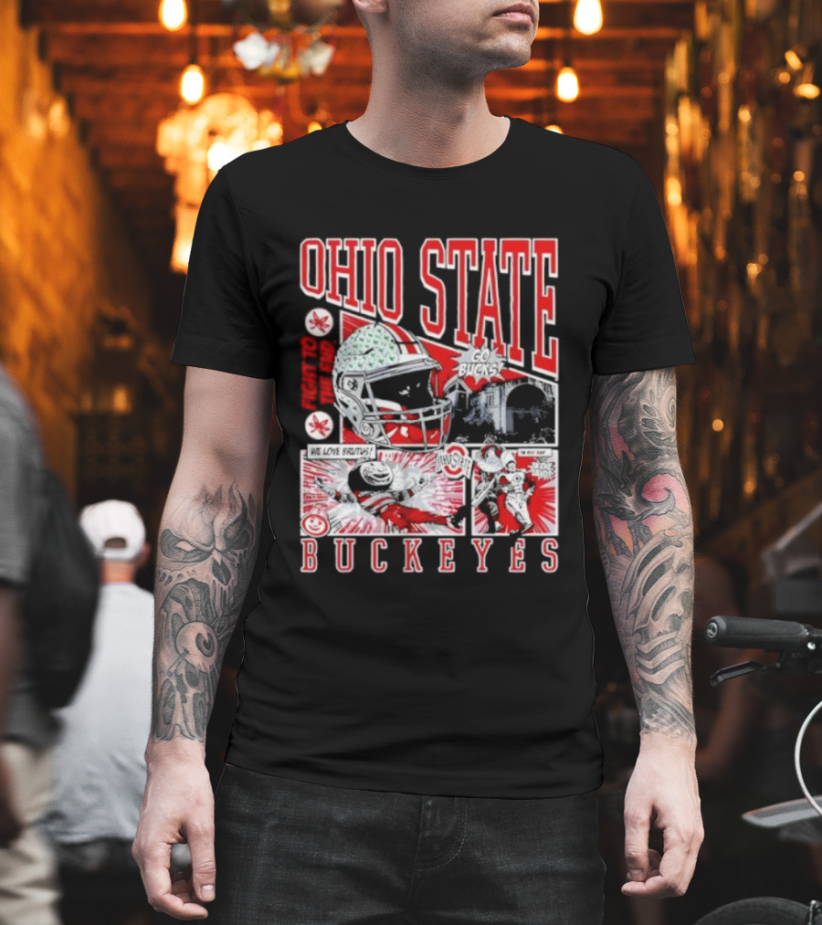 Ohio State Buckeyes Football Helmet Brutus Game Day Spirit T-Shirt
