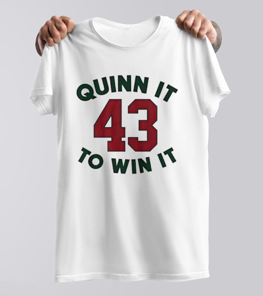 Quinn It To Win It 43 Minnesota Wild Hockey Quinn Hughes T-Shirt