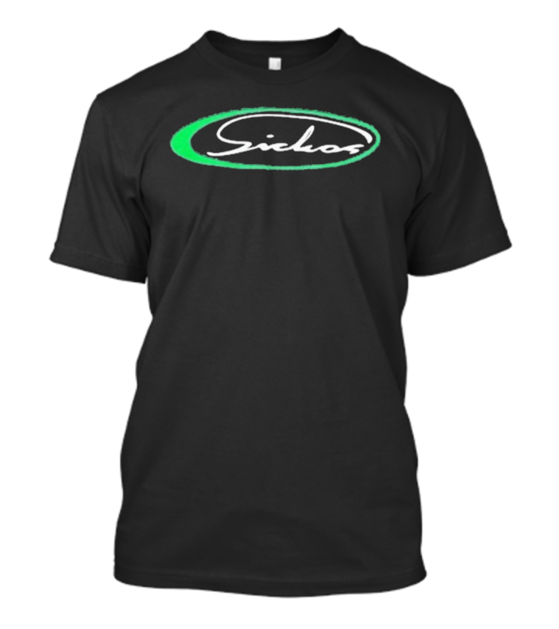 Sickos Viper Green Oval Text Style T-Shirt