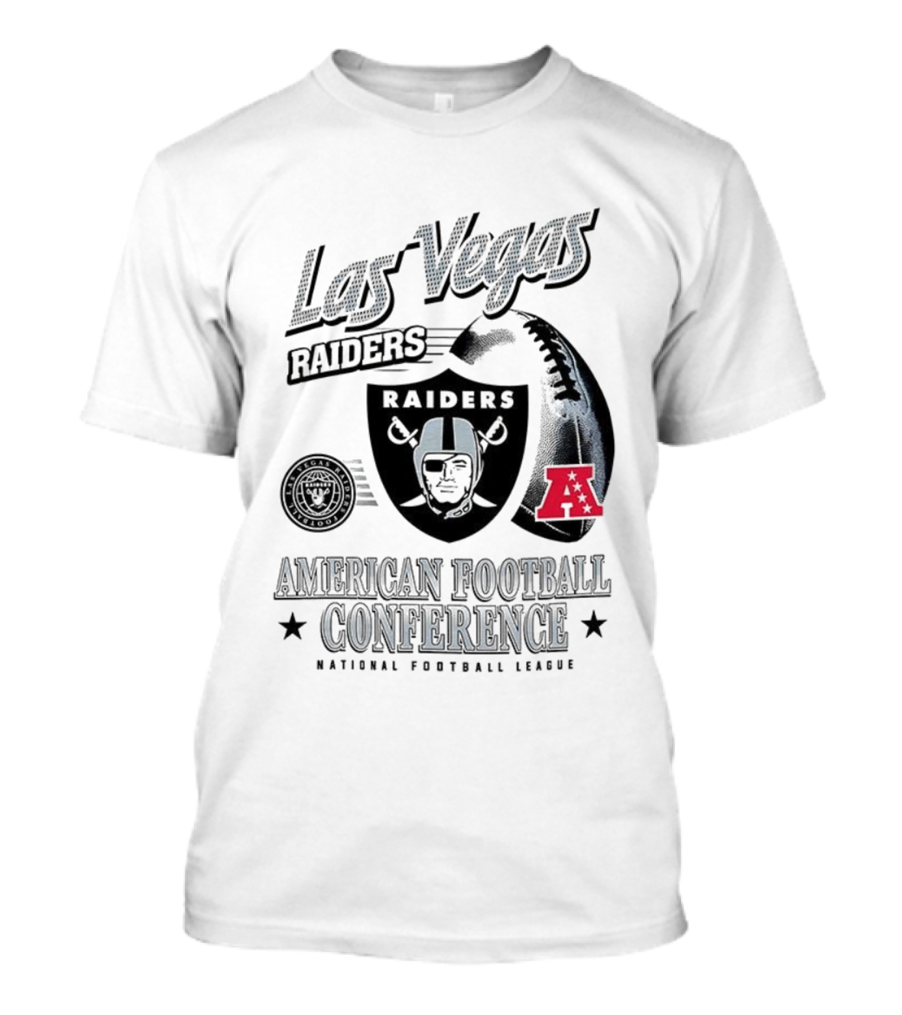 Las Vegas Raiders NFL American Football Conference Retro Ball T-Shirt