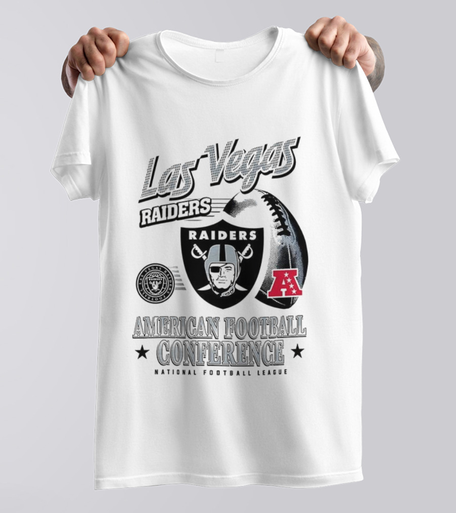 Las Vegas Raiders NFL American Football Conference Retro Ball T-Shirt