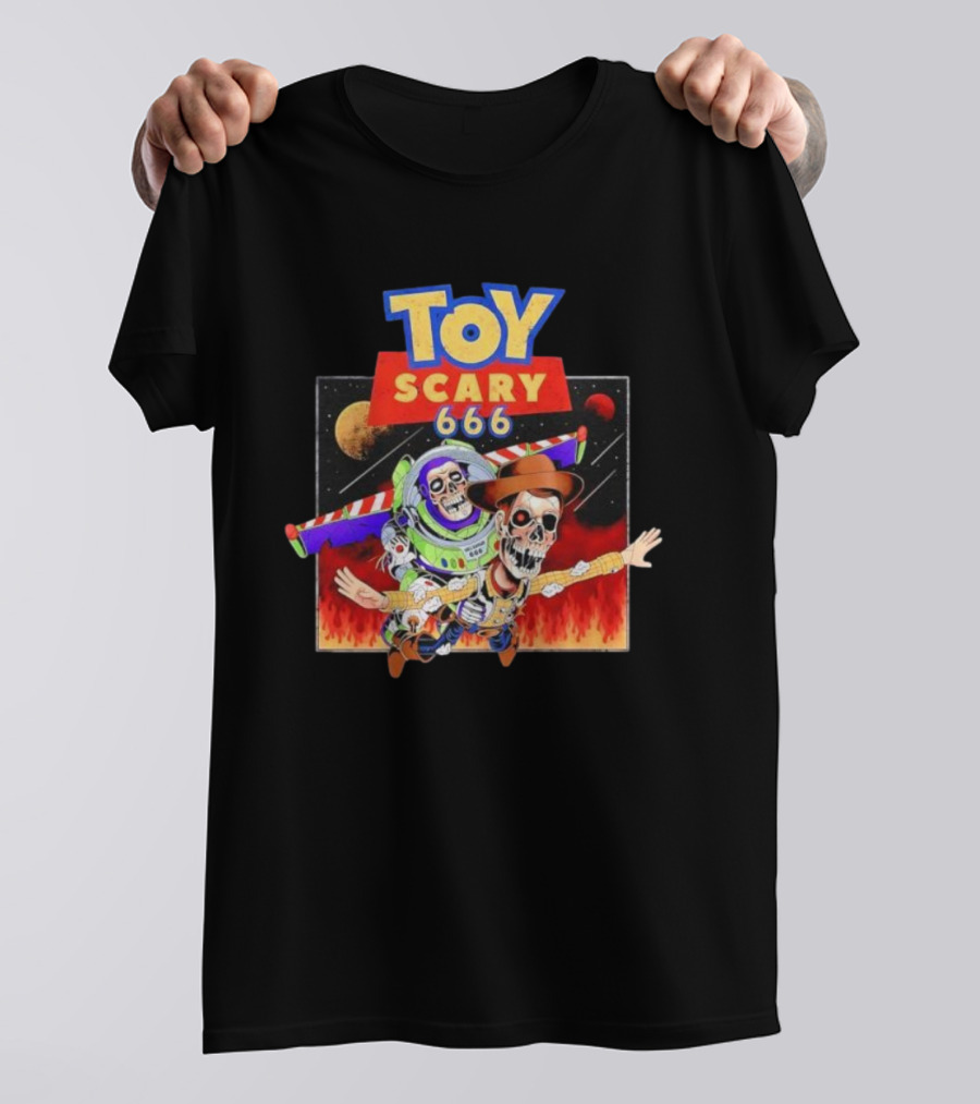 Toy Scary 666 Buzz Woody Skeleton Space Adventure T-Shirt