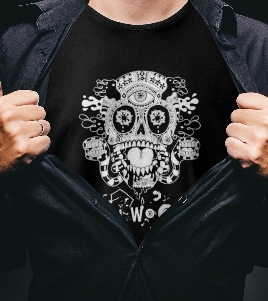 Will Wood Skull Musical Elements T-Shirt