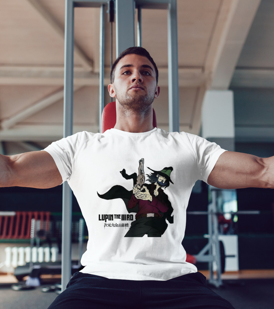 Lupin The IIIRd Jigen Green Hat Gun Stance T-Shirt