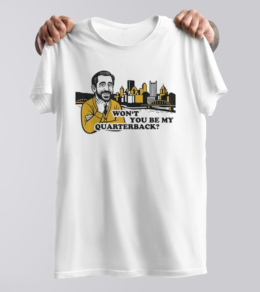 Aaron Rodgers Mister Rodgers Steelers Quarterback Won’t You Be My Neighbor T-Shirt
