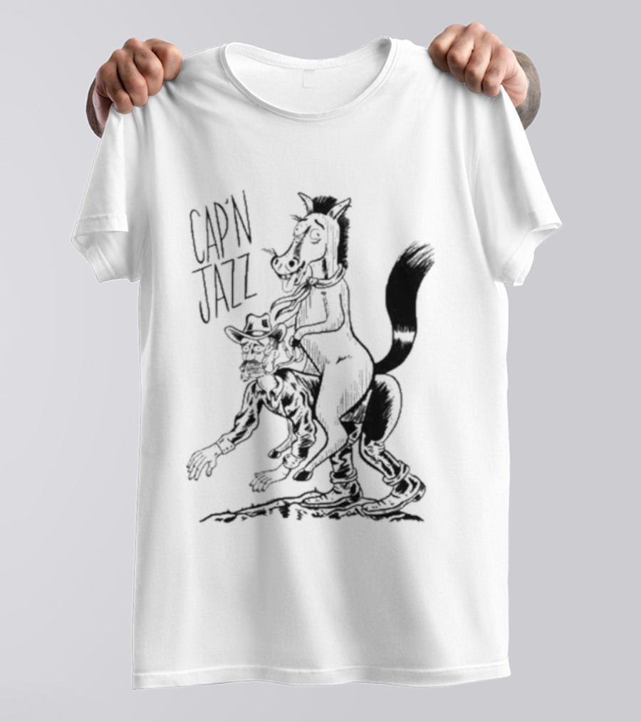 Cap’n Jazz Horse Sketch Illustration T-Shirt