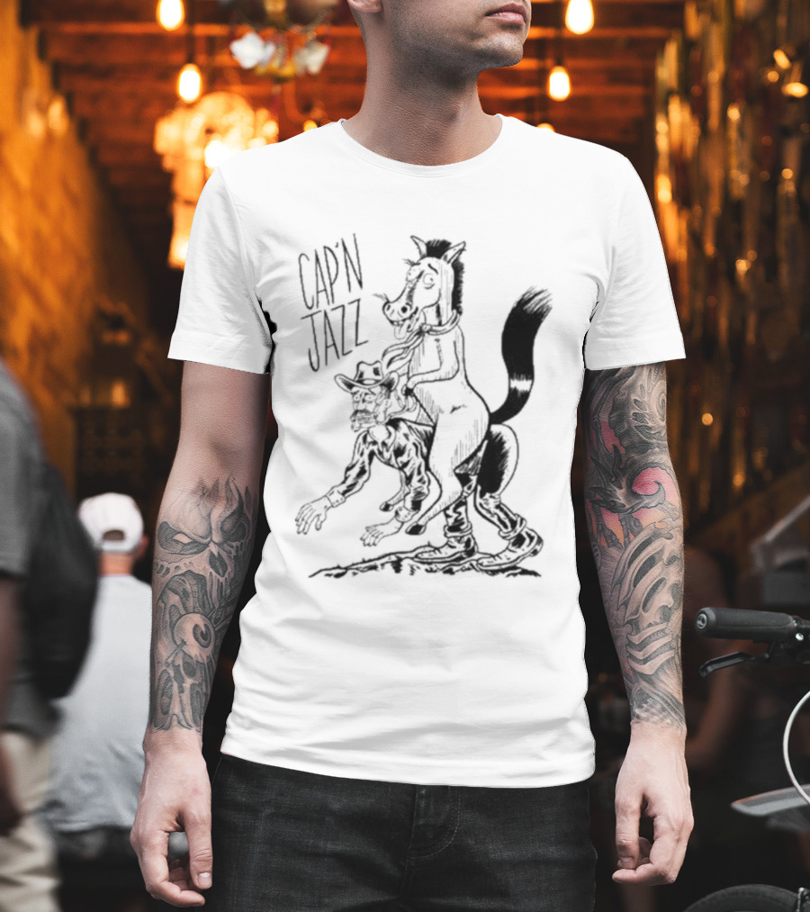 Cap’n Jazz Horse Sketch Illustration T-Shirt