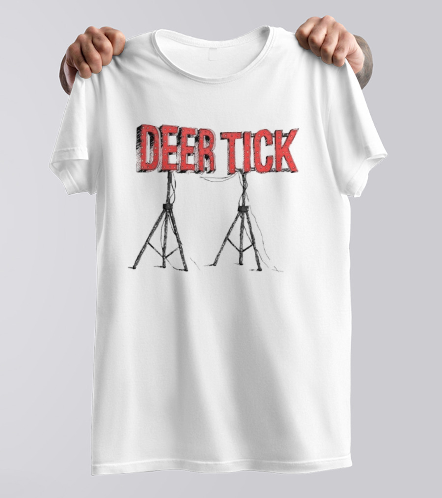 DEER TICK Red Neon Lights On Tripod Stands T-Shirt