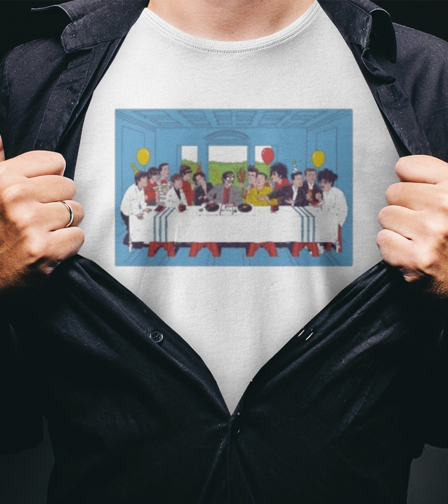 Lukey McGarry Britpop Icons Last Supper Assembly T-Shirt