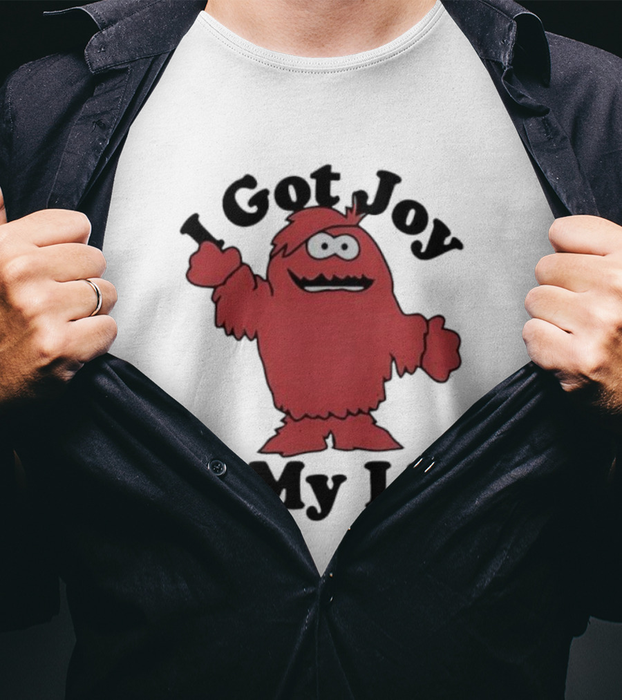 I Got Joy In My Life Red Cartoon Character T-Shirt