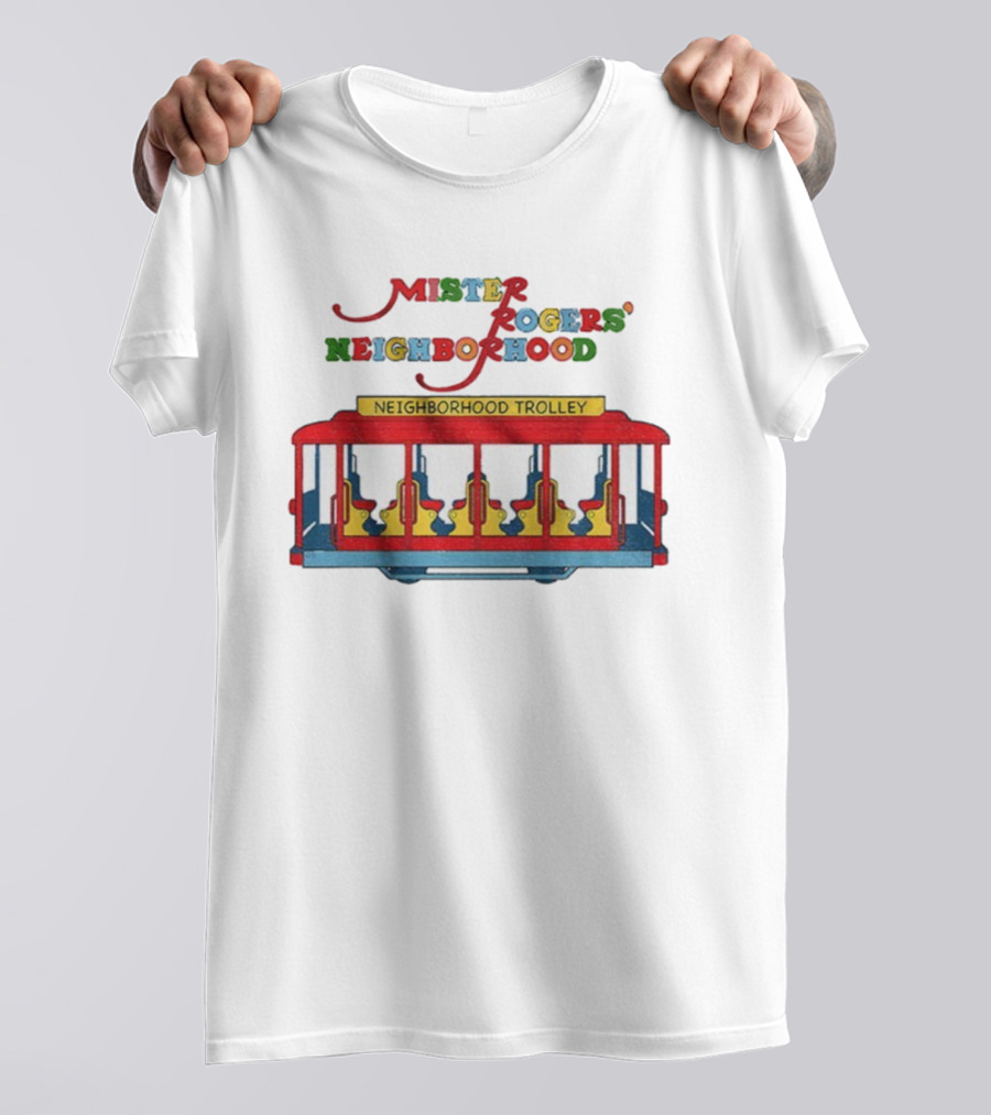 Mister Rogers' Neighborhood Neighborhood Trolley Red Blue Trolley T-Shirt