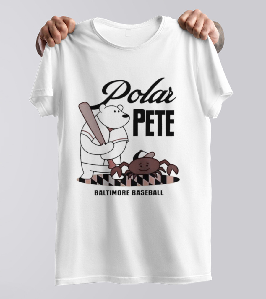 Polar Pete Alonso Baltimore Orioles Bear Crab Baseball T-Shirt