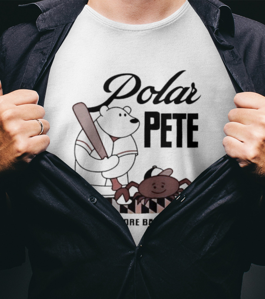 Polar Pete Alonso Baltimore Orioles Bear Crab Baseball T-Shirt
