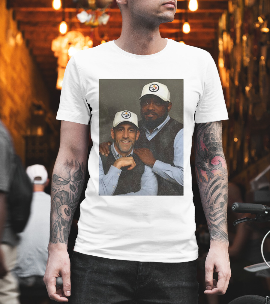 Mike Tomlin Aaron Rodgers Pittsburgh Steelers Step Brothers NFL Comedy Crossover T-Shirt