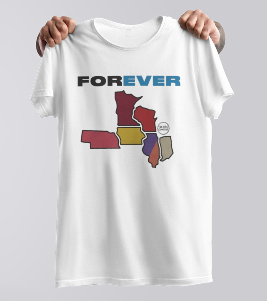 Sickos Committee Forever 9+1 Midwest Region Map T-Shirt