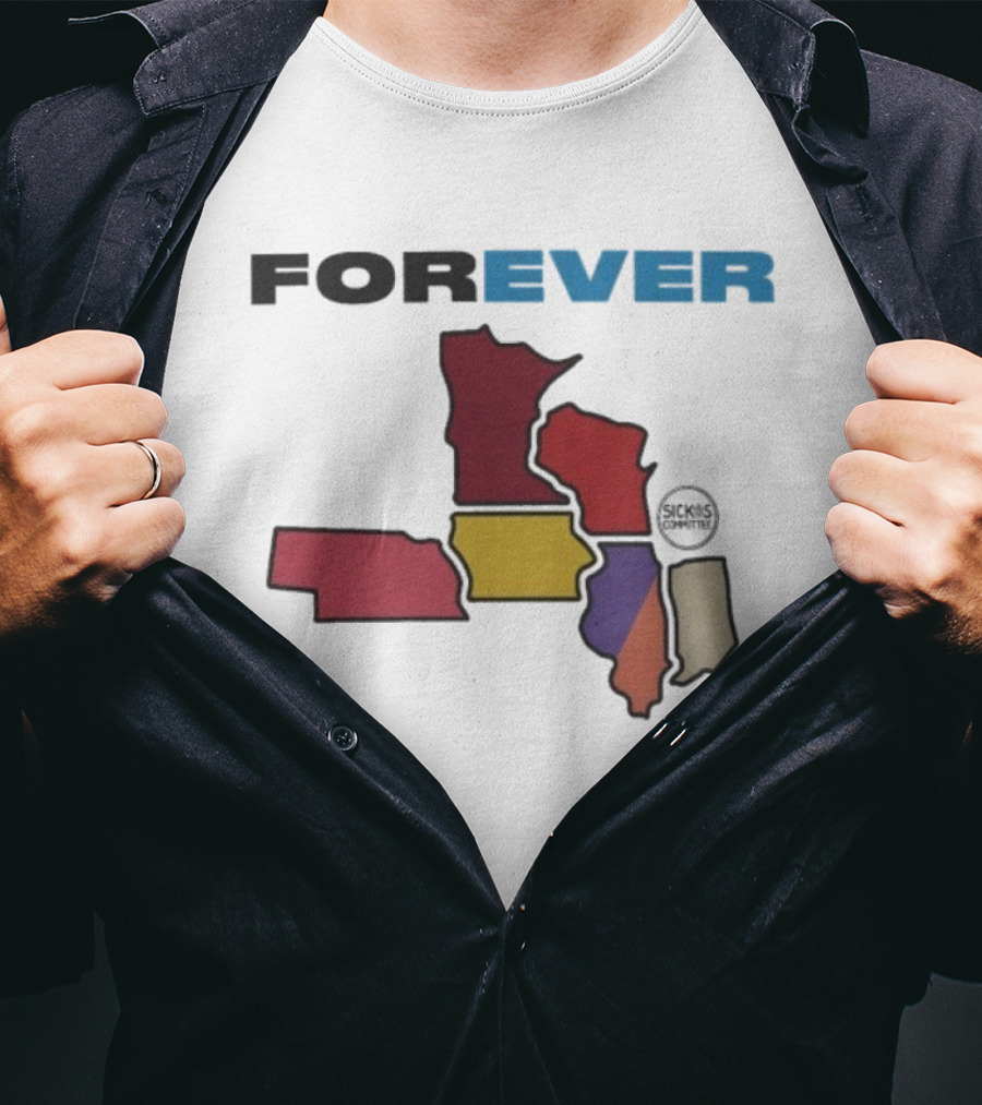 Sickos Committee Forever 9+1 Midwest Region Map T-Shirt