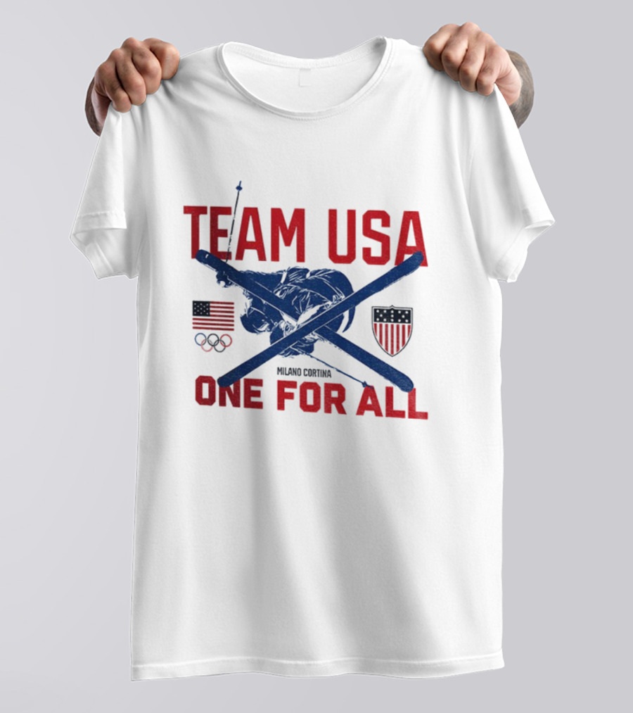 Team USA One For All 2026 Olympic Games Milano Cortina Winter Sports T-Shirt