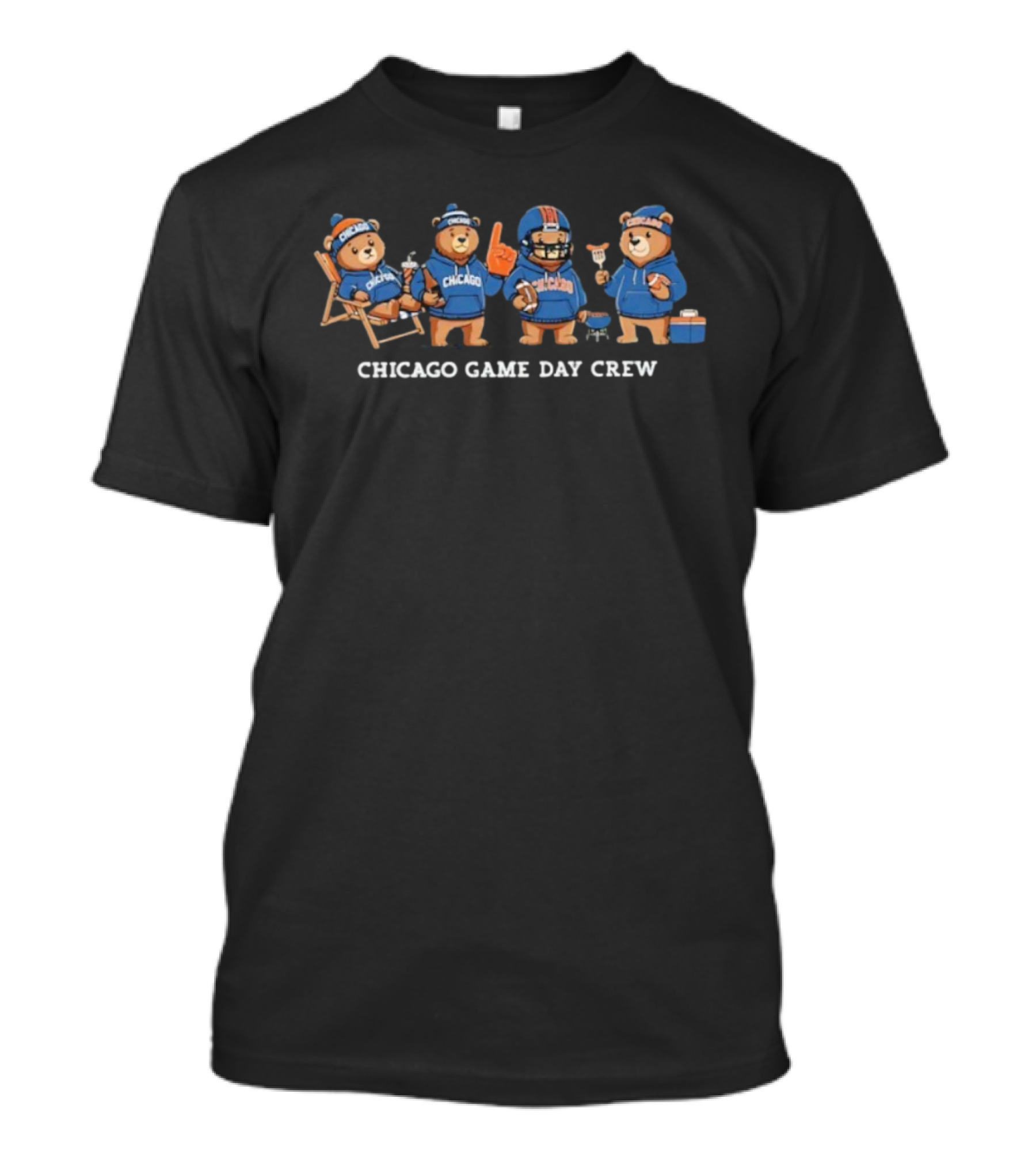 Chicago Bears Game Day Crew Cute Bears Tailgate Party T-Shirt