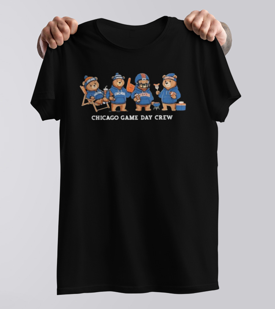 Chicago Bears Game Day Crew Cute Bears Tailgate Party T-Shirt