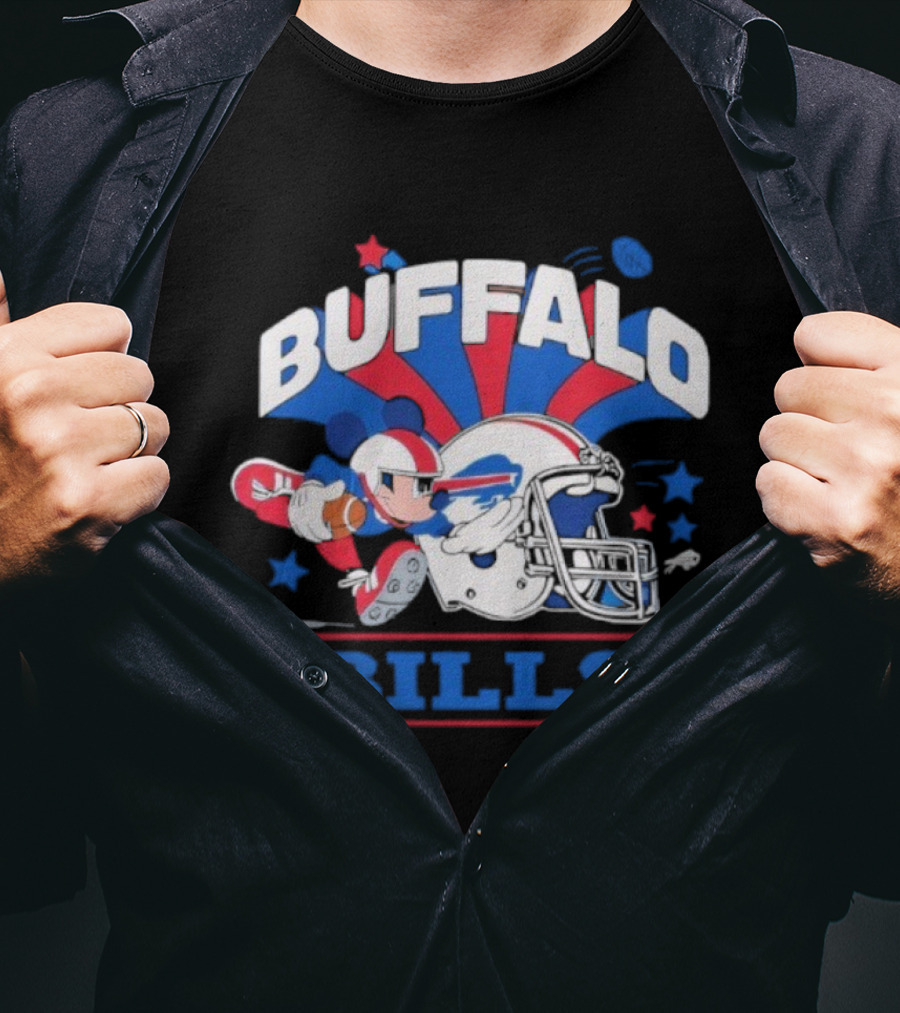 Buffalo Bills Mickey Mouse Football Team Fan Apparel T-Shirt
