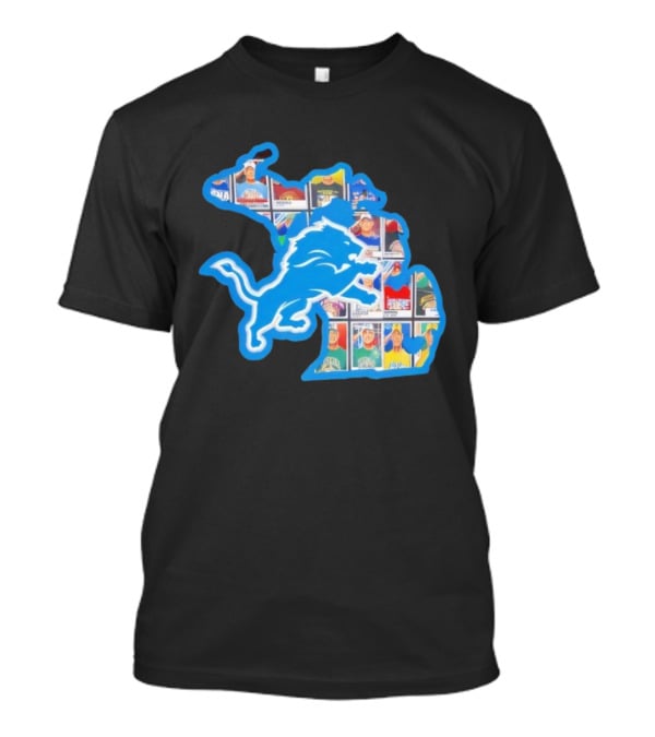 Detroit Lions John Cena Tribute Thank You For Memories Map Design T-Shirt