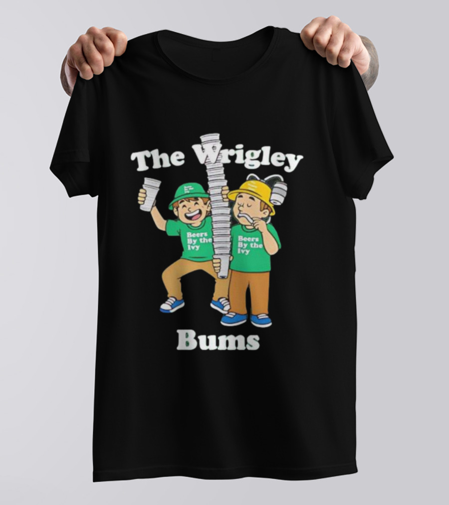 Beers By The Ivy Wrigley Bums Fans Celebrating With Cups T-Shirt