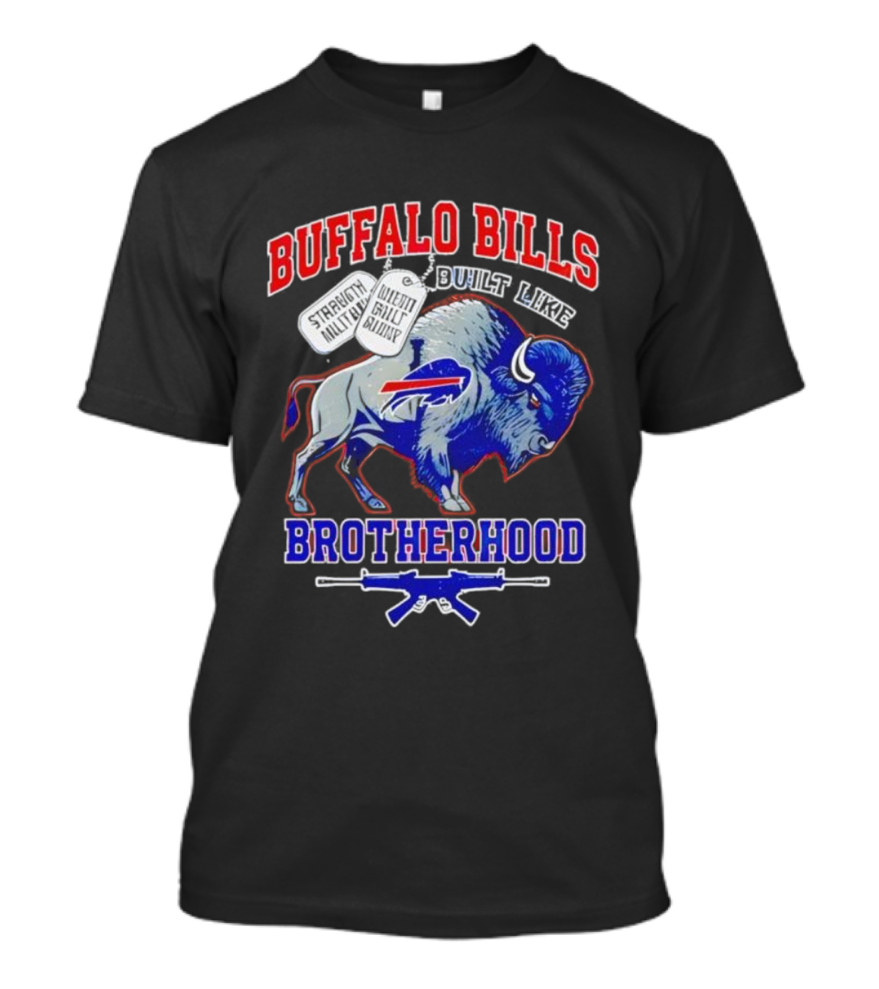 Buffalo Bills Football Strength Brotherhood Military Style T-Shirt