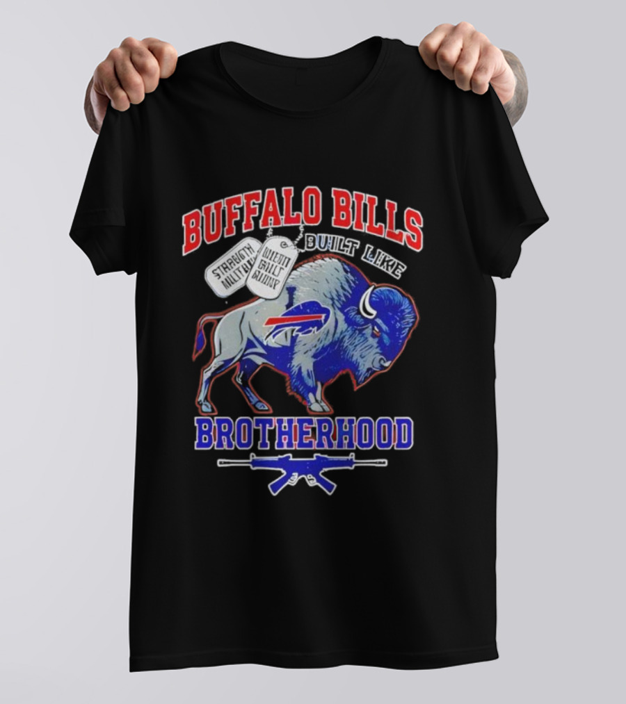Buffalo Bills Football Strength Brotherhood Military Style T-Shirt