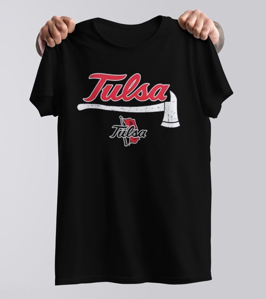 Tulsa Golden Hurricane Firefighters Appreciation NCAA Gameday Axe And Helmet T-Shirt