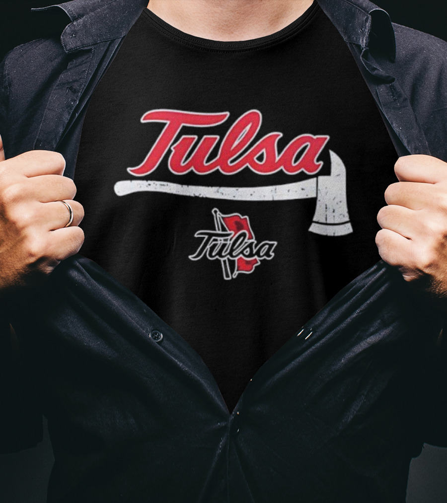 Tulsa Golden Hurricane Firefighters Appreciation NCAA Gameday Axe And Helmet T-Shirt
