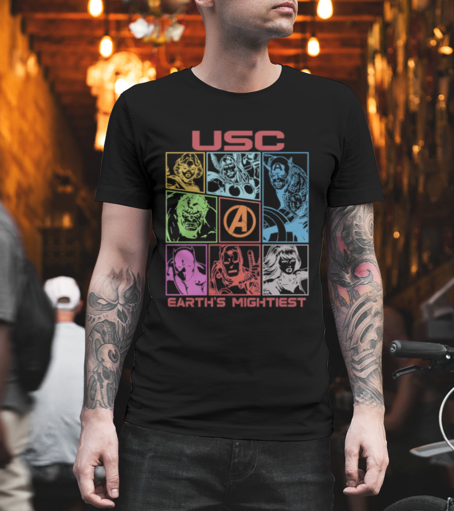 USC Trojans Marvel Avengers Earth's Mightiest Heroes T-Shirt