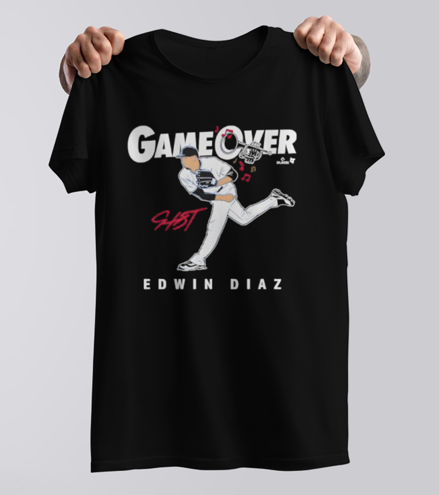 Edwin Diaz Game Over Fast Los Angeles Signature T-Shirt