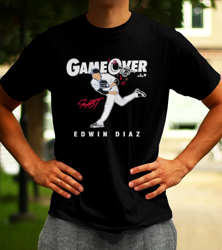Edwin Diaz Game Over Fast Los Angeles Signature T-Shirt
