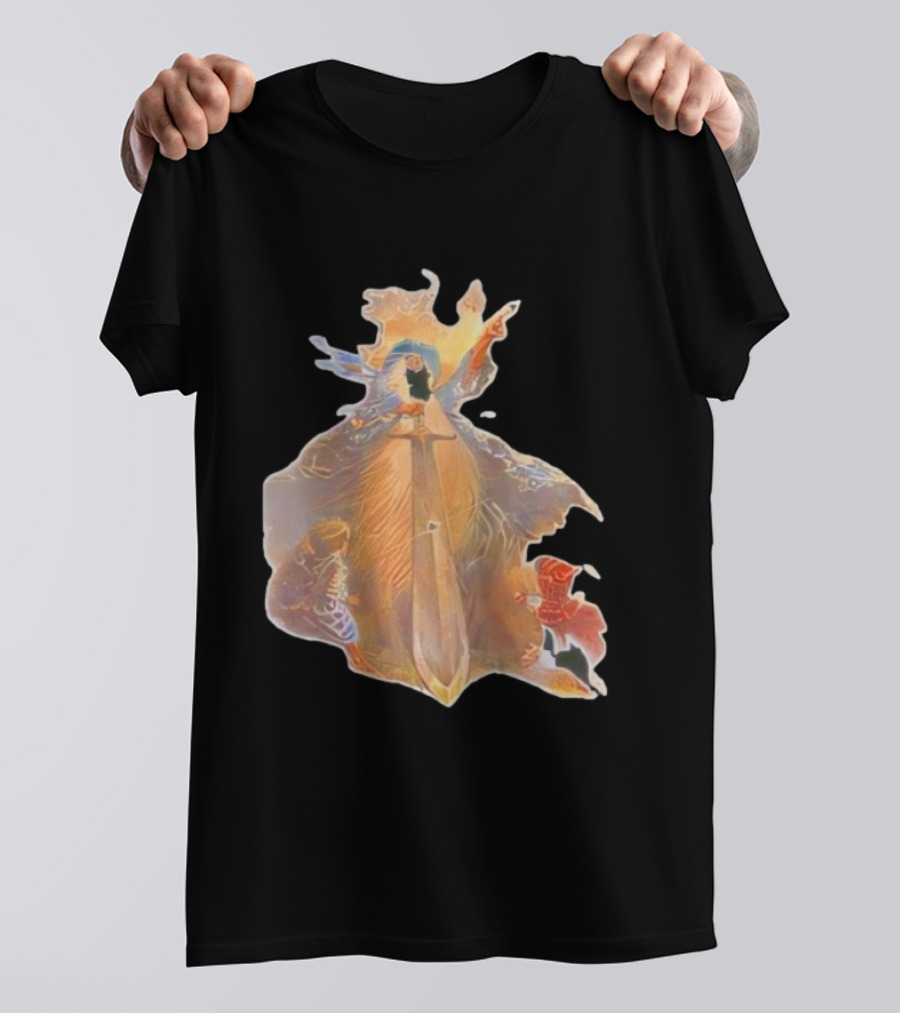 Vintage The Lord Of The Rings The Hobbits Sword Quest Vintage Illustration T-Shirt