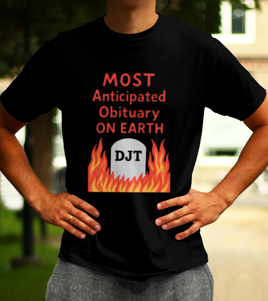 Most Anticipated Obituary DJT Tombstone Flames T-Shirt
